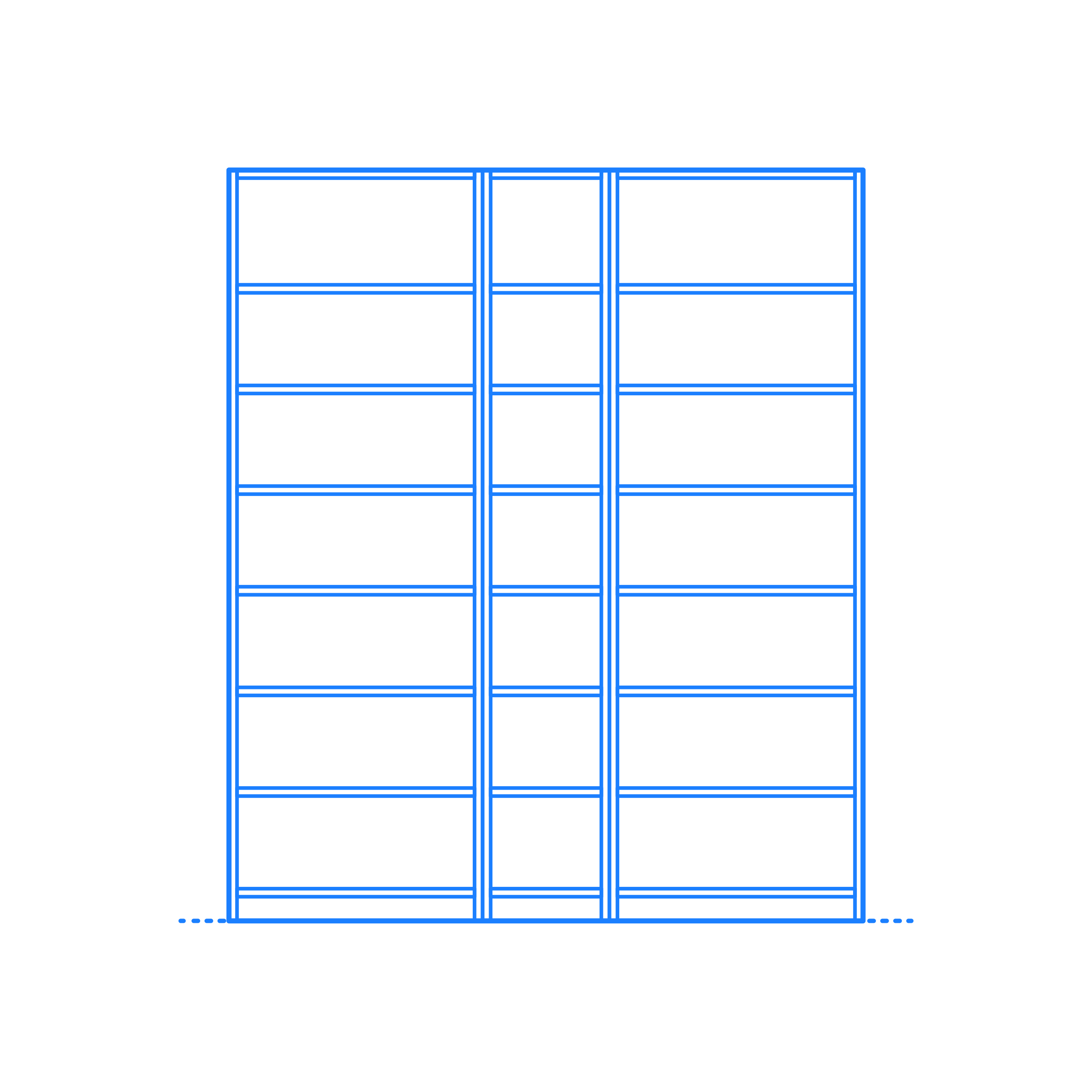 Furniture Bookcases Ikea Billy Bookcase Combination Trio Outline Svg Vector Free Vectors
